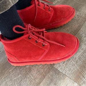UGG Red Fleece-Lined Footwear